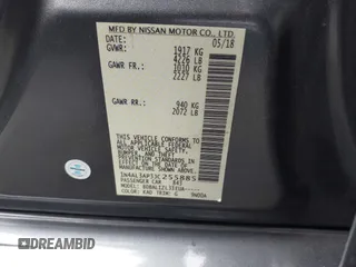 2018 Nissan Altima SV with VIN 1N4AL3AP3JC255885, listed as a IAAI auction lot 42033198 with 134,998 mi miles and . Bid and sale history available at DreamBid. Image 9.