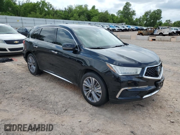 2017 Acura MDX Technology with VIN 5J8YD4H52HL004190, listed as a Copart auction lot 56677235 with 90,572 mi miles and Salvage title. Bid and sale history available at DreamBid. Image 4.