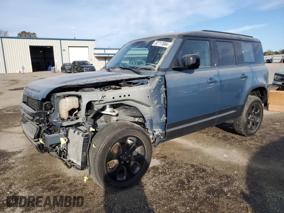 2023 Land Rover Defender SE with VIN SALEPEEU8P2115950, listed as a Copart auction lot 82717694 with 18,246 mi miles and Salvage title. Bid and sale history available at DreamBid. Image 1.