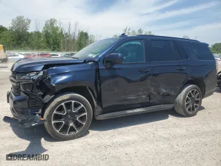 2022 Chevrolet Tahoe RST with VIN 1GNSKRKD6NR144329, listed as a Copart auction lot 58486094 with 48,760 mi miles and Salvage Title. Bid and sale history available at carsss.com. Image 1.