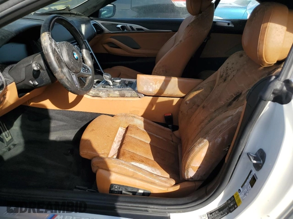 2019 BMW 8 Series M850i xDrive with VIN WBAFY4C53KBX29650, listed as a Copart auction lot 74467184 with Not provided miles and Salvage title. Bid and sale history available at DreamBid. Image 7.