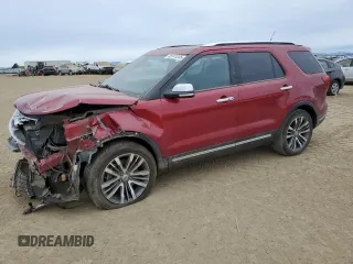 2018 Ford Explorer Platinum with VIN 1FM5K8HT1JGC57041, listed as a Copart auction lot 45741235 with 98,236 mi miles and Salvage Title. Bid and sale history available at carsss.com. Image 1.