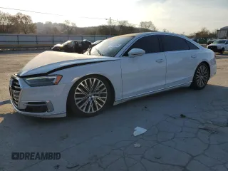 2019 Audi A8 L with VIN WAU8DAF86KN018337, listed as a Copart auction lot 78464594 with 46,120 mi miles and Salvage Title. Bid and sale history available at carsss.com. Image 1.