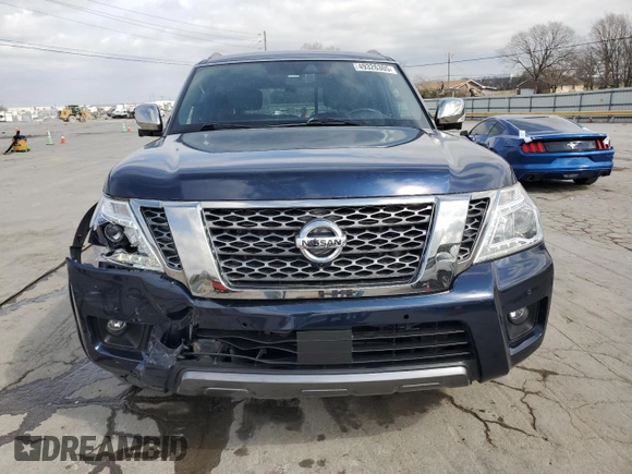 2020 Nissan Armada Platinum z VIN JN8AY2NF4L9360852, wystawiony jako Copart lot #49326305 z przebiegiem 67 569 mil mil oraz Szkoda całkowita • Salvage title. Historia ofert i sprzedaży dostępna na DreamBid. Obrazek 5.