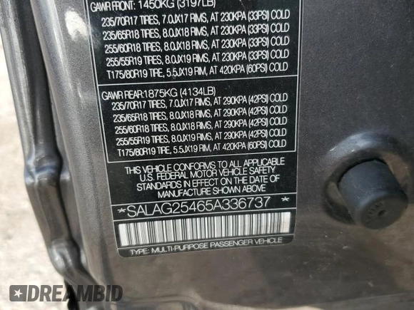 2005 Land Rover LR3 HSE with VIN SALAG25465A336737, listed as a Copart auction lot 72287084 with 164,417 mi miles and Clean title. Bid and sale history available at DreamBid. Image 13.