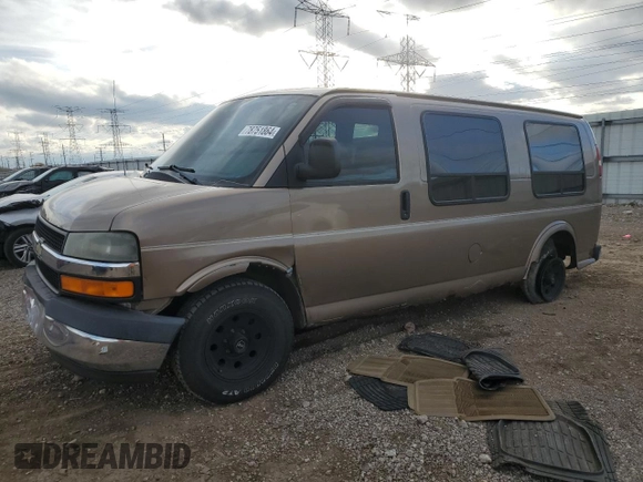 2004 Chevrolet Express Passenger z VIN 1GBFG15X641214559, wystawiony jako Copart lot #78751864 z przebiegiem 162 991 mil mil oraz Szkoda całkowita • Salvage title. Historia ofert i sprzedaży dostępna na DreamBid. Obrazek 1.