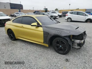 2015 BMW M4 with VIN WBS3R9C59FK332930, listed as a Copart auction lot 51443045 with 0 mi miles and Salvage Title. Bid and sale history available at carsss.com. Image 4.