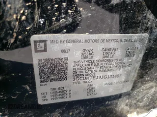 2018 Chevrolet Silverado 1500 High Country with VIN 3GCUKTEJ9JG131407, listed as a Copart auction lot 47297505 with 69,196 mi miles and Salvage Title. Bid and sale history available at DreamBid. Image 13.