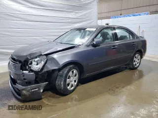 2008 Kia Optima LX z VIN KNAGE123685256426, wystawiony jako Copart lot #59094445 z przebiegiem 128 491 mil mil oraz Szkoda całkowita • Salvage title. Historia ofert i sprzedaży dostępna na DreamBid. Obrazek 1.