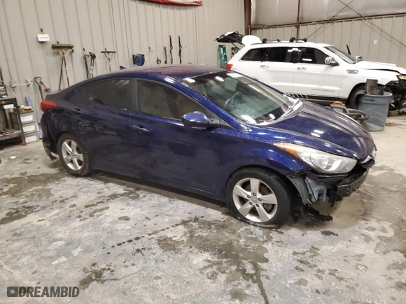 2013 Hyundai Elantra GLS with VIN 5NPDH4AE7DH185927, listed as a Copart auction lot 52011155 with 159,136 mi miles and Non Repairable. Bid and sale history available at carsss.com. Image 4.