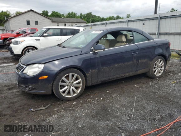 2007 Volkswagen Eos 2.0T with VIN WVWFA71F17V000623, listed as a Copart auction lot 54840164 with 135,617 mi miles and Salvage Title. Bid and sale history available at DreamBid. Image 1.