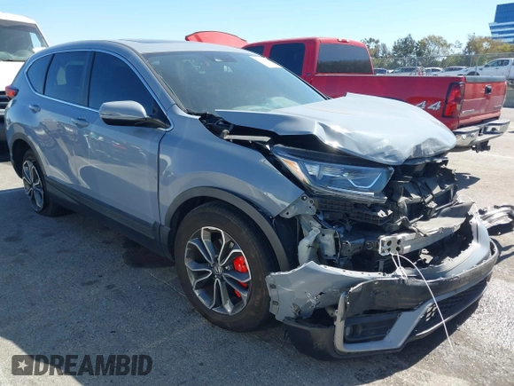 2020 Honda CR-V EX-L with VIN 5J6RW1H84LA005474, listed as a IAAI auction lot 41702852 with 61,995 mi miles. Bid and sale history available at carsss.com. Image 1.