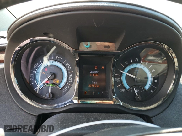 2012 Buick LaCrosse Premium 1 with VIN 1G4GD5GR0CF307475, listed as a Copart auction lot 56860665 with 111,947 mi miles and Salvage title. Bid and sale history available at DreamBid. Image 9.