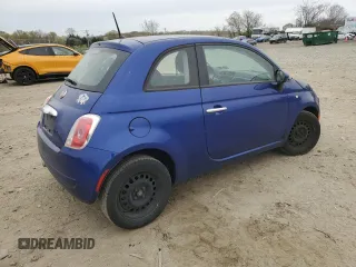 2014 FIAT 500 Pop with VIN 3C3CFFAR2ET189731, listed as a Copart auction lot 52074335 with 133,275 mi miles and Salvage Title. Bid and sale history available at carsss.com. Image 3.