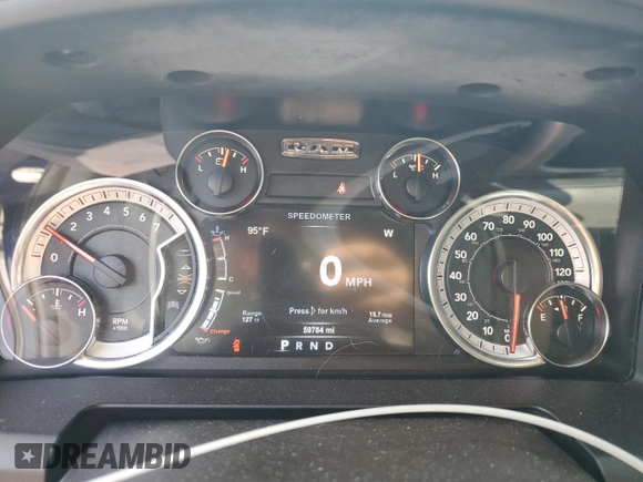 2017 Ram 1500 Big Horn with VIN 1C6RR7LT8HS835069, listed as a Copart auction lot 61480265 with 59,784 mi miles and Clean title. Bid and sale history available at DreamBid. Image 9.