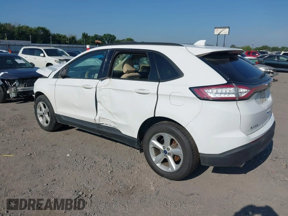 2015 Ford Edge SE z VIN 2FMTK3G92FBC22197, wystawiony jako IAAI lot #42578472 z przebiegiem 100 878 mil mil oraz . Historia ofert i sprzedaży dostępna na DreamBid. Obrazek 3.