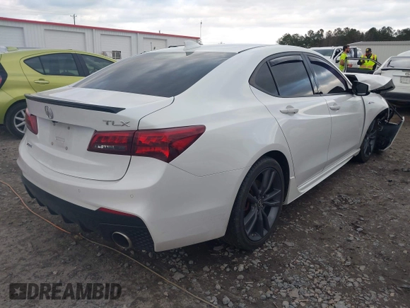 2019 Acura TLX w/A-Spec Pkg with VIN 19UUB1F65KA003195, listed as a IAAI auction lot 41225367 with 86,778 mi miles. Bid and sale history available at carsss.com. Image 4.