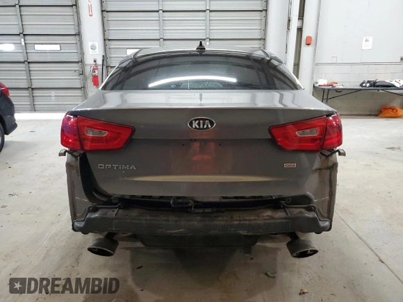 2015 Kia Optima SX with VIN 5XXGR4A73FG372561, listed as a Copart auction lot 59552575 with 144,546 mi miles and Salvage title. Bid and sale history available at DreamBid. Image 6.