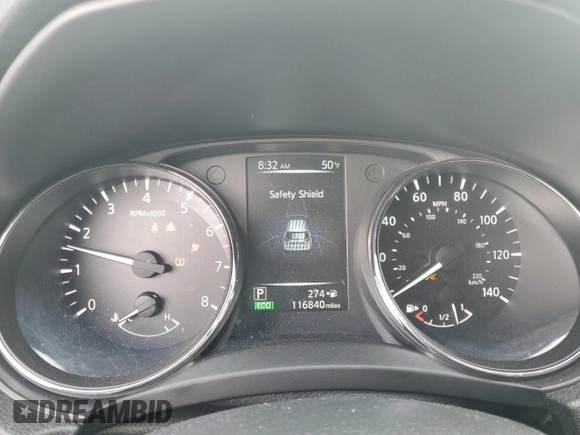 2017 Nissan Rogue SV with VIN 5N1AT2MN2HC826948, listed as a Copart auction lot 47982225 with 116,840 mi miles and Salvage Title. Bid and sale history available at carsss.com. Image 9.