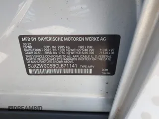 2012 BMW X5 35d with VIN 5UXZW0C58CL671141, listed as a IAAI auction lot 42644381 with 127,464 mi miles and . Bid and sale history available at DreamBid. Image 9.
