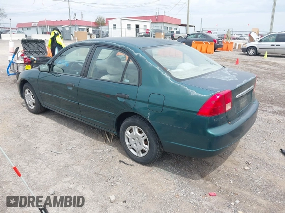 2001 Honda Civic LX with VIN 2HGES16511H546426, listed as a IAAI auction lot 42067246 with 192,560 mi miles. Bid and sale history available at carsss.com. Image 3.