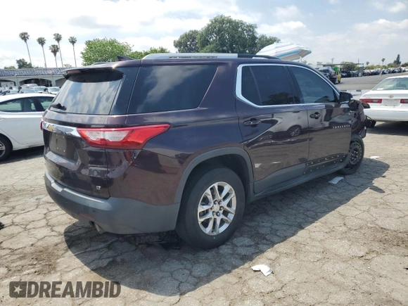 2018 Chevrolet Traverse LT Cloth z VIN 1GNERGKW6JJ200115, wystawiony jako Copart lot #54846515 z przebiegiem 79 785 mil mil oraz Szkoda całkowita • Salvage title. Historia ofert i sprzedaży dostępna na DreamBid. Obrazek 3.