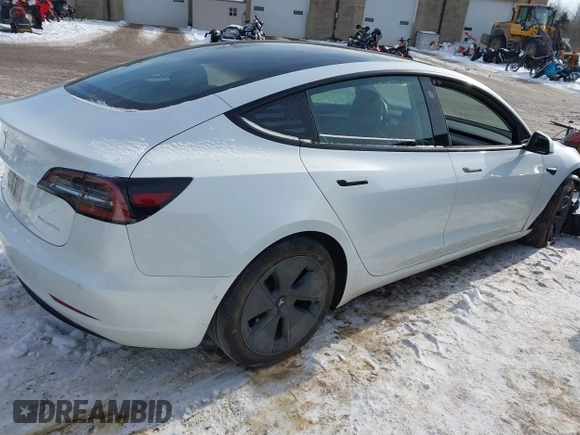 2022 Tesla Model 3 Long Range with VIN 5YJ3E1EB6NF114723, listed as a IAAI auction lot 41396258 with 2,179 mi miles and . Bid and sale history available at DreamBid. Image 4.