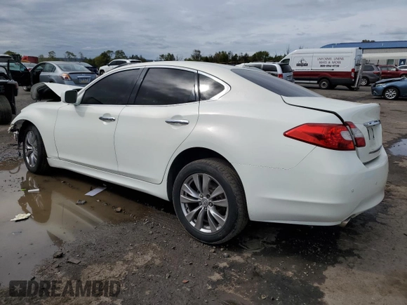 2013 Infiniti M37 with VIN JN1BY1AR0DM601088, listed as a Copart auction lot 73543164 with 215,014 mi miles and Salvage Title. Bid and sale history available at carsss.com. Image 2.