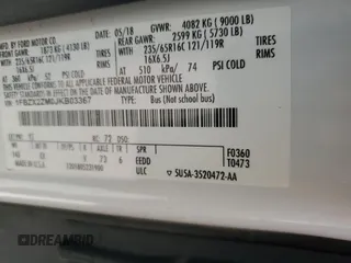 2018 Ford Transit Passenger XL with VIN 1FBZX2ZM0JKB03367, listed as a Copart auction lot 73154704 with 157,617 mi miles and Salvage Title. Bid and sale history available at DreamBid. Image 14.