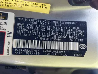 2015 Toyota Avalon Hybrid XLE Touring with VIN 4T1BD1EB8FU037890, listed as a IAAI auction lot 41400252 with 161,914 mi miles. Bid and sale history available at carsss.com. Image 9.