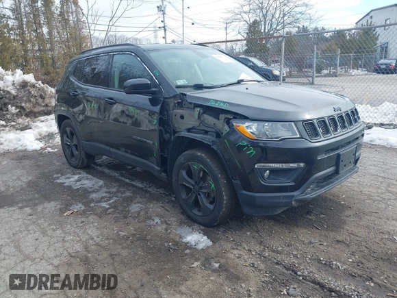 2018 Jeep Compass Altitude with VIN 3C4NJDBB1JT132052, listed as a IAAI auction lot 41622700 with 99,534 mi miles and . Bid and sale history available at carsss.com. Image 1.