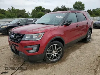 2017 Ford Explorer Sport z VIN 1FM5K8GT6HGD37026, wystawiony jako Copart lot #57429625 z przebiegiem 47 405 mil mil oraz Szkoda całkowita • Salvage title. Historia ofert i sprzedaży dostępna na DreamBid. Obrazek 1.