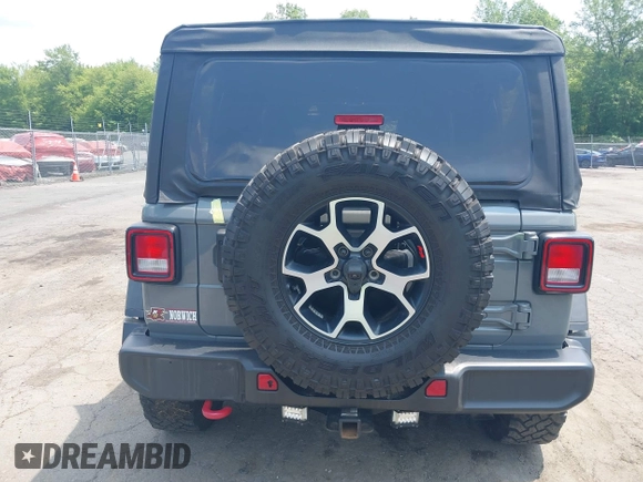 2021 Jeep Wrangler Unlimited Rubicon with VIN 1C4HJXFN3MW816375, listed as a IAAI auction lot 42480514 with 62,324 mi miles and . Bid and sale history available at DreamBid. Image 16.