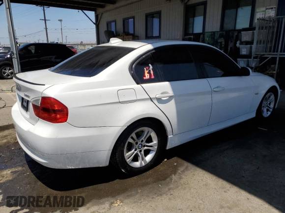 2008 BMW 3 Series 328i with VIN WBAVA37558NL54209, listed as a Copart auction lot 64012685 with 129,324 mi miles and Salvage title. Bid and sale history available at DreamBid. Image 3.