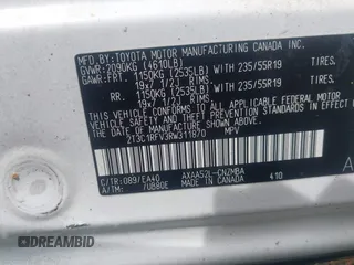 2024 Toyota RAV4 XLE Premium z VIN 2T3C1RFV3RW311870, wystawiony jako IAAI lot #42066945 z przebiegiem 16 237 mil mil oraz . Historia ofert i sprzedaży dostępna na DreamBid. Obrazek 9.
