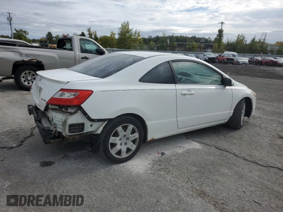 2009 Honda Civic Cpe LX with VIN 2HGFG12649H516658, listed as a Copart auction lot 72161734 with 163,953 mi miles and Salvage Title. Bid and sale history available at carsss.com. Image 3.