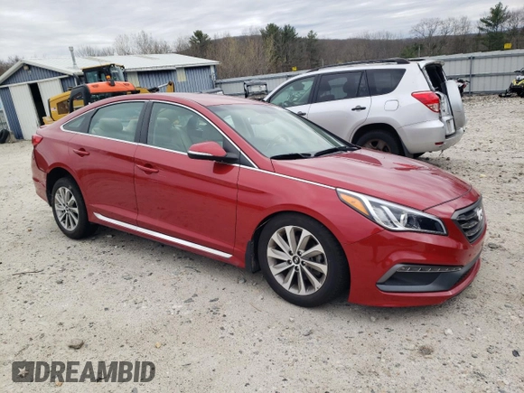 2017 Hyundai Sonata Sport with VIN 5NPE34AF4HH557449, listed as a Copart auction lot 53828695 with 32,103 mi miles and Salvage Title. Bid and sale history available at carsss.com. Image 4.