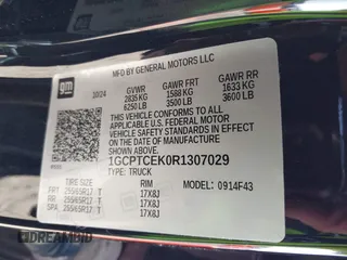 2024 Chevrolet Colorado 4WD LT с VIN 1GCPTCEK0R1307029, выставлен на аукционе IAAI как лот 41970441 с пробегом 4 968 миль миль и . История ставок и продаж доступна на DreamBid. Изображение 9.