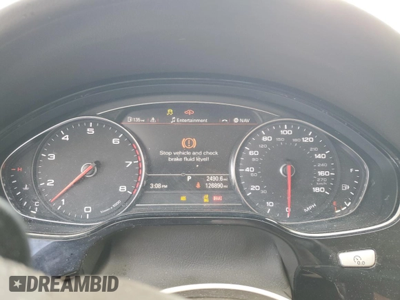 2017 Audi A8 L with VIN WAU44AFD1HN012059, listed as a Copart auction lot 80479364 with 126,890 mi miles and Salvage Title. Bid and sale history available at carsss.com. Image 9.