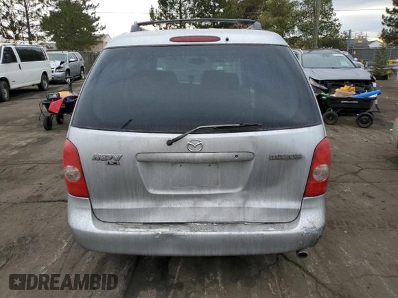 2003 Mazda MPV LX with VIN JM3LW28J930347908, listed as a Copart auction lot 86700124 with 231,753 mi miles and Salvage Title. Bid and sale history available at carsss.com. Image 6.