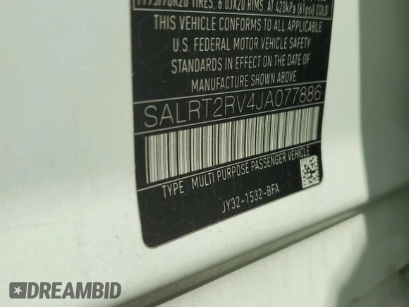 2018 Land Rover Discovery HSE Luxury with VIN SALRT2RV4JA077886, listed as a Copart auction lot 70328543 with 41,234 mi miles and Salvage Title. Bid and sale history available at DreamBid. Image 13.