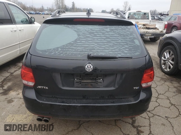 2014 Volkswagen Jetta SportWagen TDI w/Sunroof & Nav with VIN 3VWPL7AJ4EM609163, listed as a Copart auction lot 87769675 with 93,708 mi miles and Salvage Title. Bid and sale history available at carsss.com. Image 6.