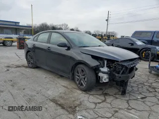 2021 Kia Forte GT-Line with VIN 3KPF34AD6ME297508, listed as a Copart auction lot 85297774 with 93,191 mi miles and Salvage Title. Bid and sale history available at carsss.com. Image 4.