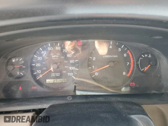 2000 Nissan Frontier XE z VIN 1N6ED26T5YC313494, wystawiony jako Copart lot #46549935 z przebiegiem 271 425 mil mil oraz Szkoda całkowita • Salvage title. Historia ofert i sprzedaży dostępna na DreamBid. Obrazek 9.