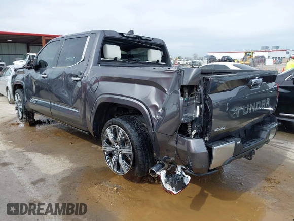 2022 Toyota Tundra Capstone Hybrid with VIN 5TFVC5DB6NX005465, listed as a IAAI auction lot 41589222 with 28,452 mi miles and . Bid and sale history available at DreamBid. Image 3.