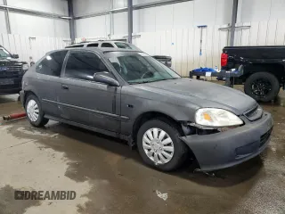 1999 Honda Civic CX with VIN 2HGEJ6329XH107560, listed as a Copart auction lot 43095495 with 245,457 mi miles and Salvage Title. Bid and sale history available at carsss.com. Image 4.