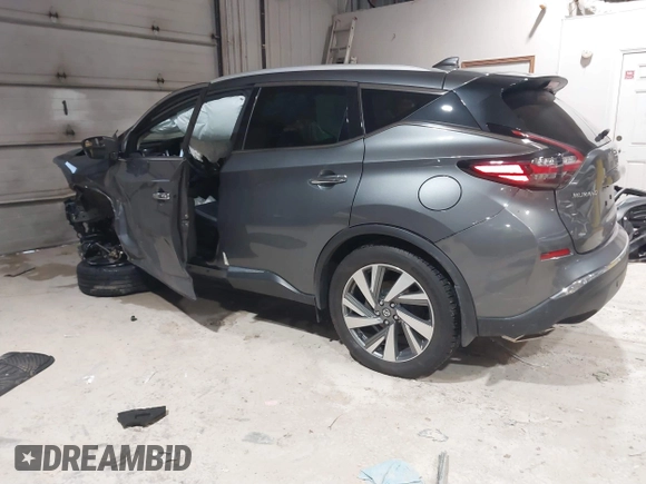 2019 Nissan Murano SL with VIN 5N1AZ2MS6KN143523, listed as a IAAI auction lot 41212120 with 99,812 mi miles and . Bid and sale history available at DreamBid. Image 3.