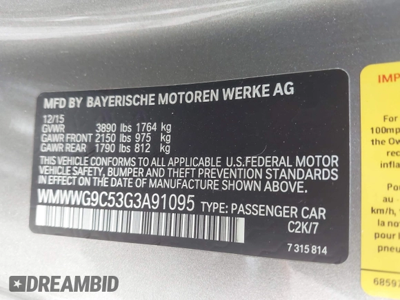 2016 MINI Convertible S z VIN WMWWG9C53G3A91095, wystawiony jako IAAI lot #42283353 z przebiegiem Nie podano mil oraz . Historia ofert i sprzedaży dostępna na DreamBid. Obrazek 9.