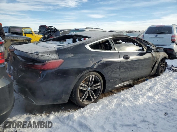 2019 BMW 8 Series M850i xDrive with VIN WBABC4C57KBJ35799, listed as a Copart auction lot 85786014 with Not provided miles and Salvage title. Bid and sale history available at DreamBid. Image 3.