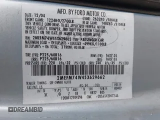 2005 Mercury Grand Marquis GS z VIN 2MEFM74W45X629662, wystawiony jako IAAI lot #42075152 z przebiegiem 65 941 mil mil oraz . Historia ofert i sprzedaży dostępna na DreamBid. Obrazek 9.